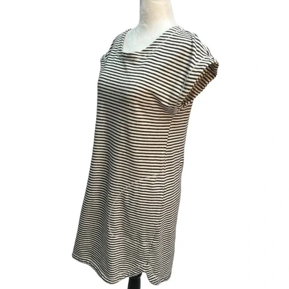 MAX Studio Striped Short Sleeve T-Shirt Dress Size S - Picture 4 of 11